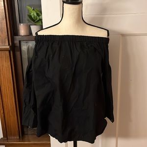 Beach Lunch Lounge Cotton Off-Shoulder Peasant Top